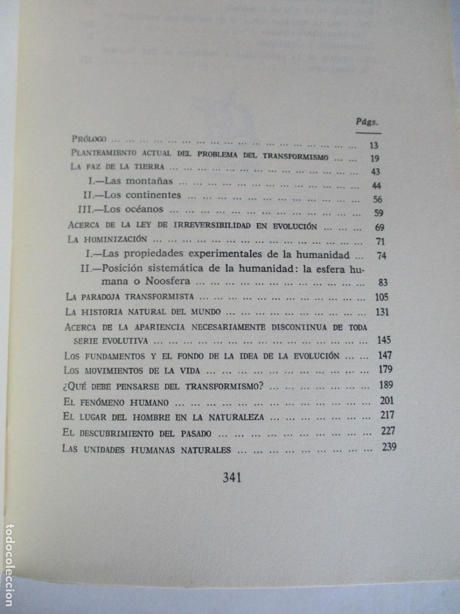 Libros de segunda mano: TEILHARD DE CHARDIN La visi&oacute;n del pasado W29183 - Foto 2