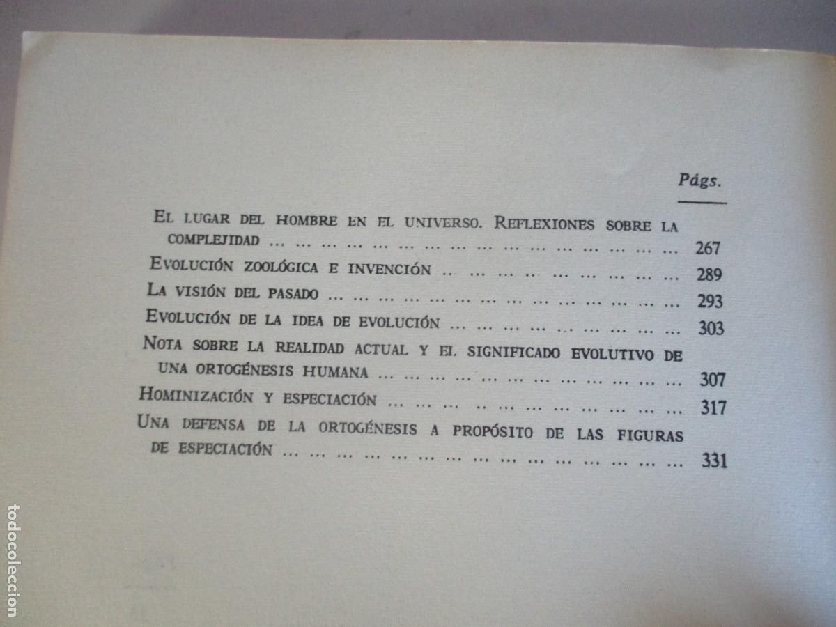 Libros de segunda mano: TEILHARD DE CHARDIN La visi&oacute;n del pasado W29183 - Foto 3