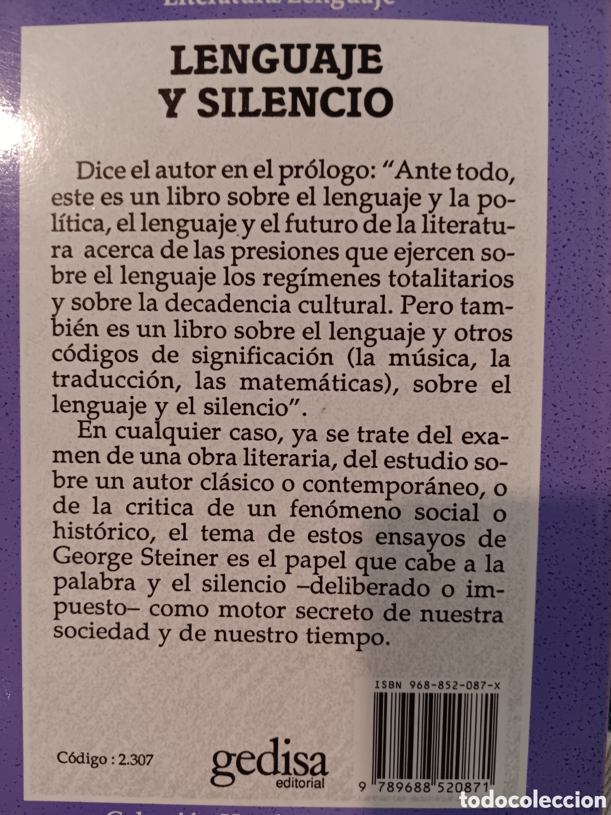 Libros de segunda mano: George Steiner. Lenguaje y silencio - Foto 2