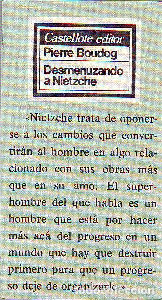 Libros de segunda mano: DESMENUZANDO A NIETZSCHE. - BOUDOT Pierre. - Foto 1
