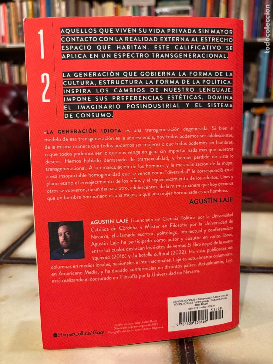 Libros de segunda mano: Generaci&oacute;n idiota. Agust&iacute;n Laje. - Foto 2
