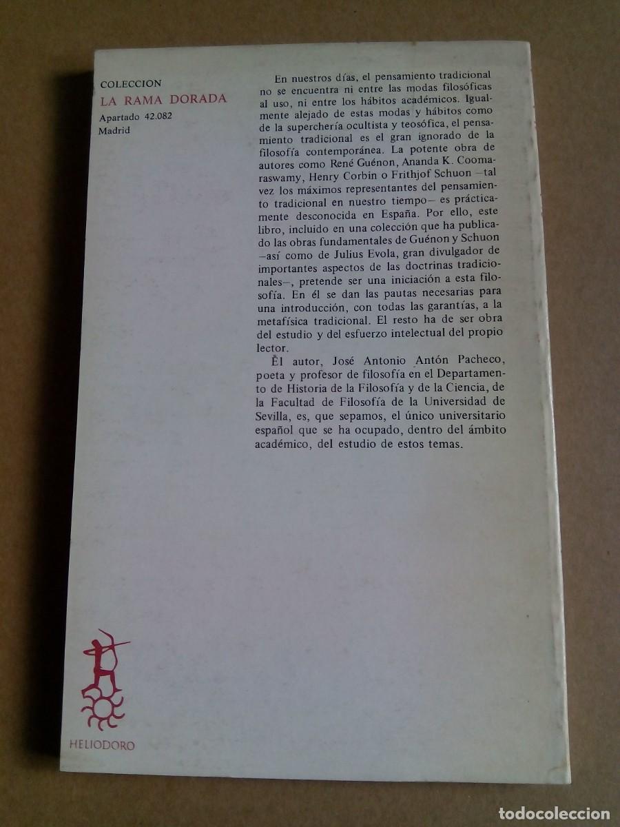 Libros de segunda mano: ELEMENTOS DE METAF&Iacute;SICA TRADICIONAL / JOS&Eacute; ANTONIO ANT&Oacute;N - Foto 2