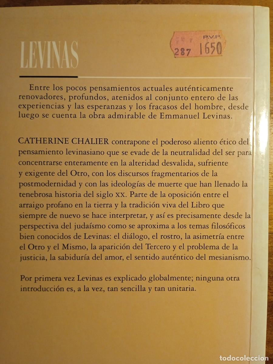 Libros de segunda mano: Catherine Charlier. Levinas, La utop&iacute;a de lo humano. - Foto 6