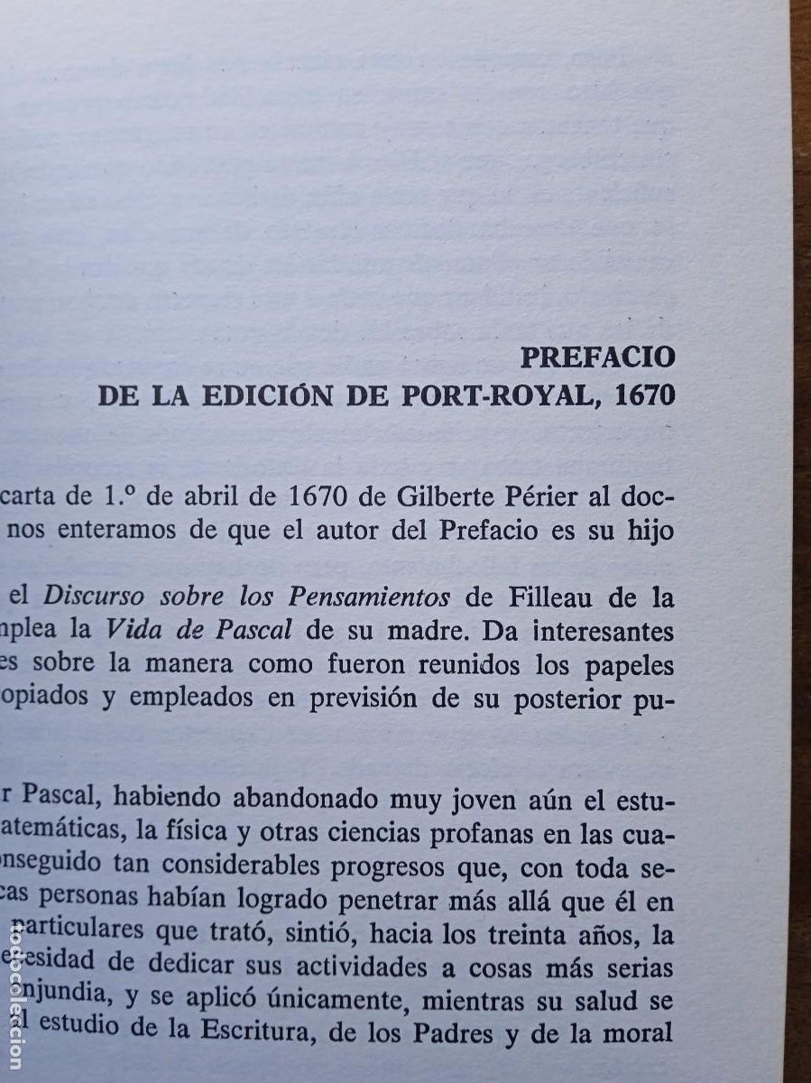 Libros de segunda mano: Pensamientos, Blas Pascal. Ediciones Zeus 1970 - Foto 4