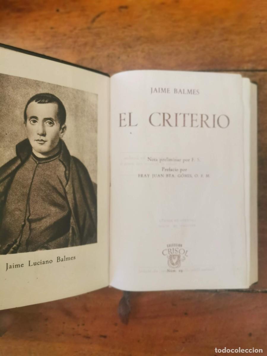 Libros de segunda mano: BALMES, Jaime. El criterio (Crisol ; 19) - Foto 1