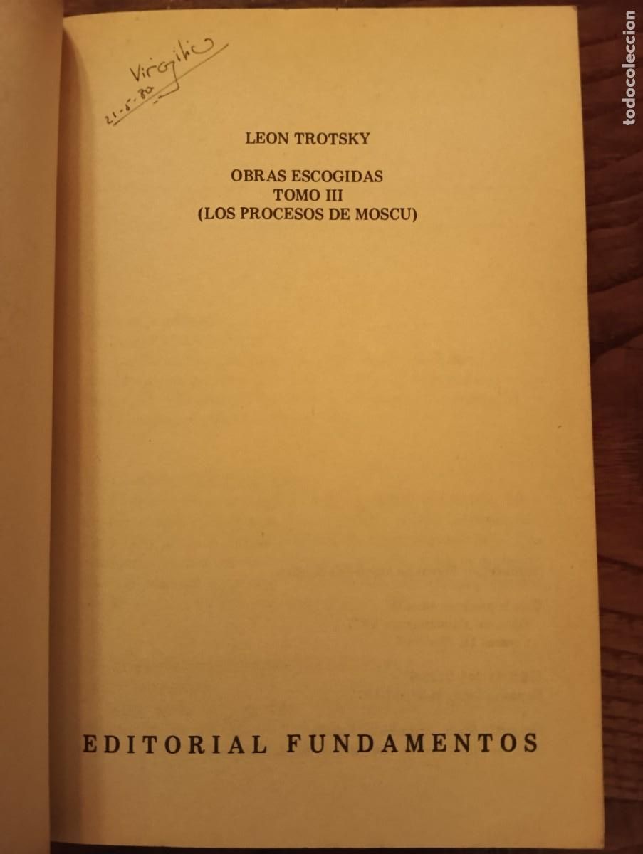Libros de segunda mano: Obras escogidas de Leon Trotsky.3 tomos. - Foto 7