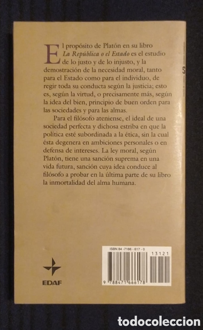 Libros de segunda mano: LA REP&Uacute;BLICA O EL ESTADO. PLAT&Oacute;N - Foto 2