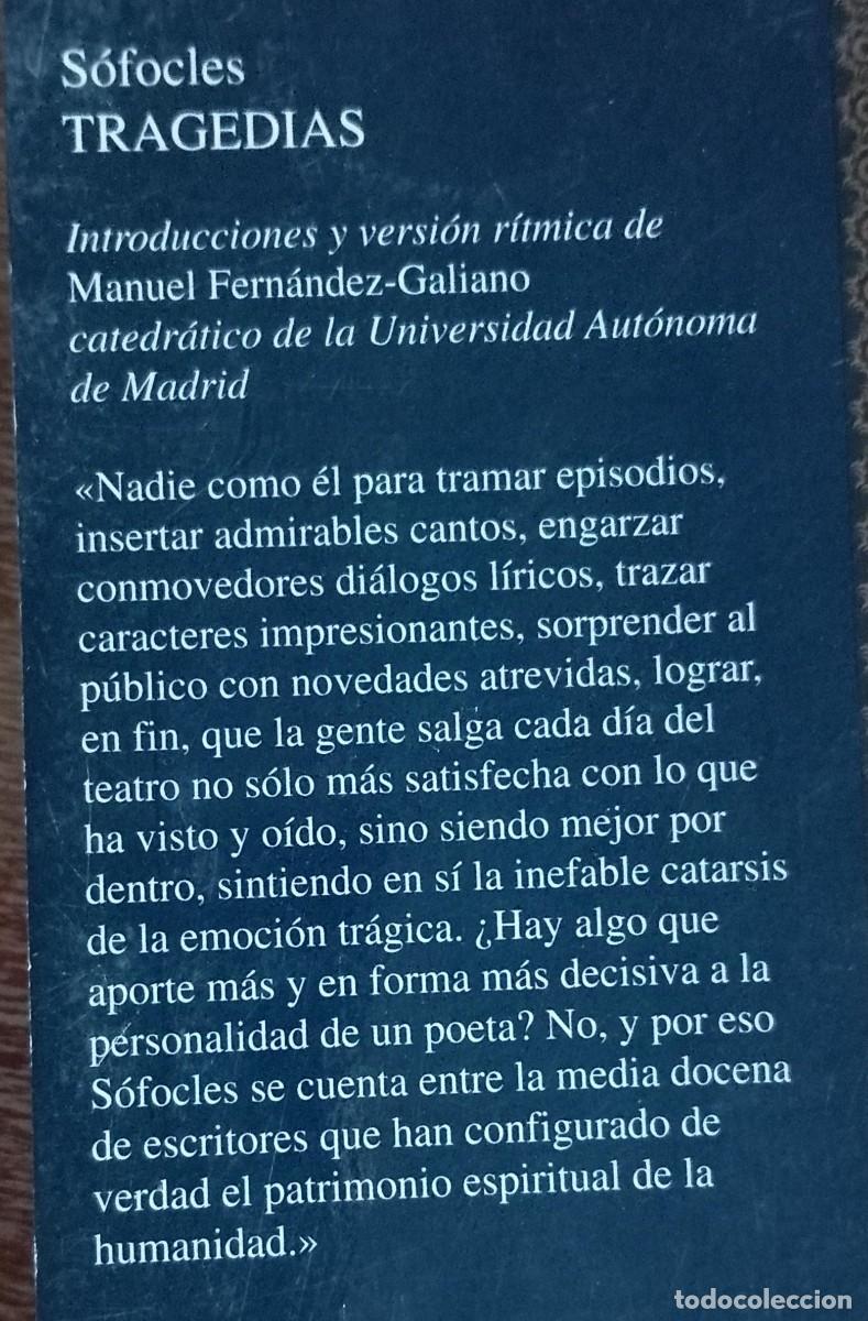 Libros de segunda mano: TRAGEDIAS - SOFOCLES - Foto 2