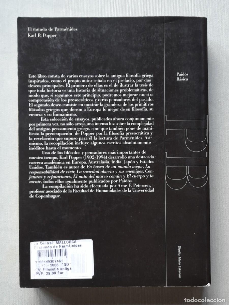 Libros de segunda mano: El mundo de Parm&eacute;nides - Foto 2