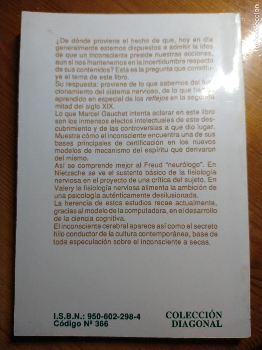 Libros de segunda mano: El inconsciente cerebral - Marcel Gauchet - Foto 2