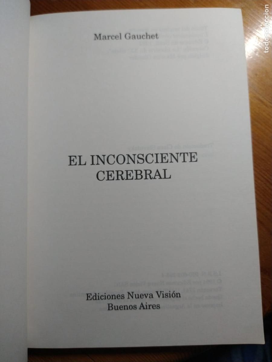 Libros de segunda mano: El inconsciente cerebral - Marcel Gauchet - Foto 3