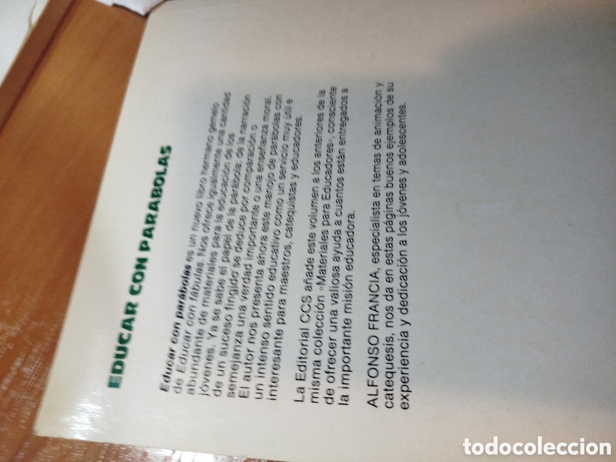 Libros de segunda mano: Educar con par&aacute;bolas. Alfonso Francia. Dedicatoria del autor - Foto 4