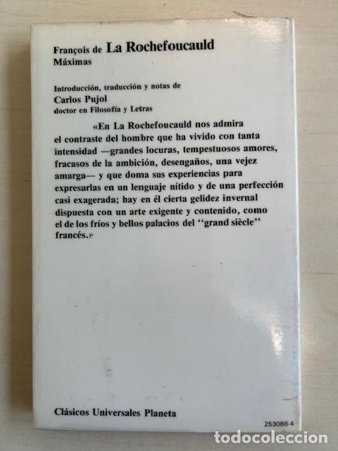 Libros de segunda mano: M&aacute;ximas -Francois de Rochefoucauld- - Foto 2