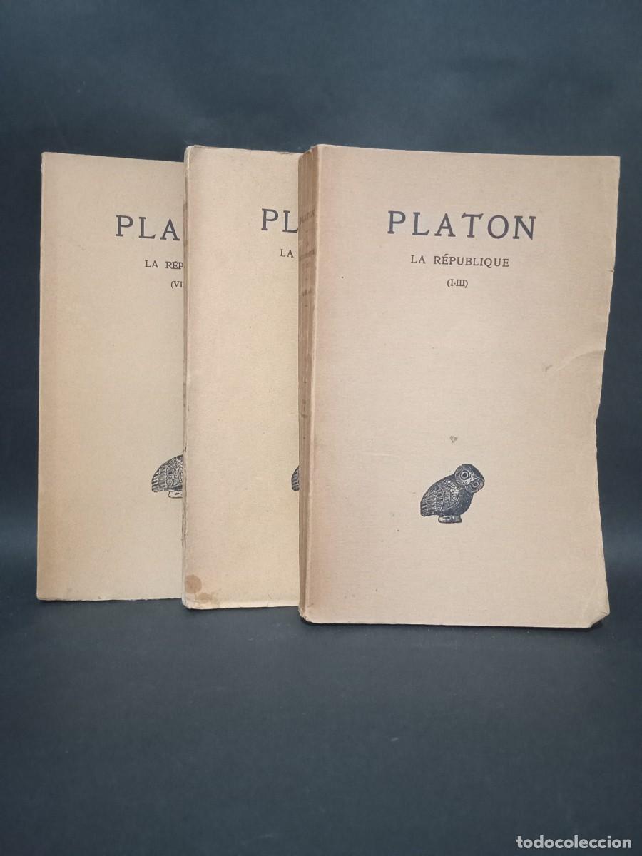 Libros de segunda mano: D&acute;AUGUSTE DI&Eacute;S - PLATON - 3 TOMOS - REIMPRESION - Foto 1