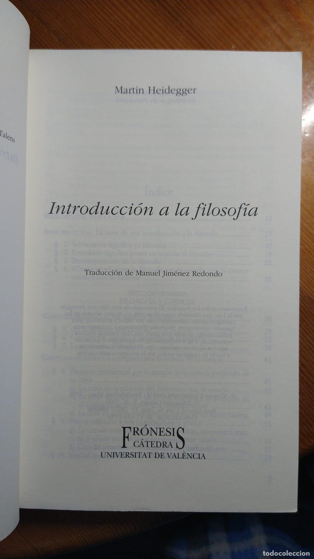 Libros de segunda mano: Introducci&oacute;n a la filosof&iacute;a - Martin Heidegger - Foto 3
