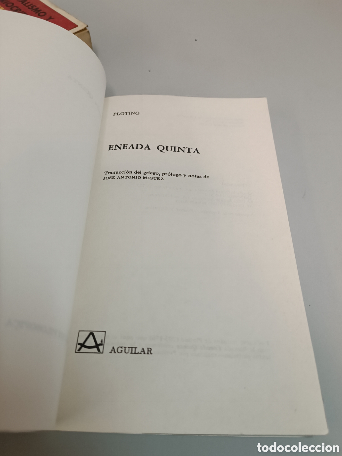 Libros de segunda mano: ENEADA QUINTA. PLOTINO. 1982 3 edici&oacute;n. AGUILAR - Foto 5