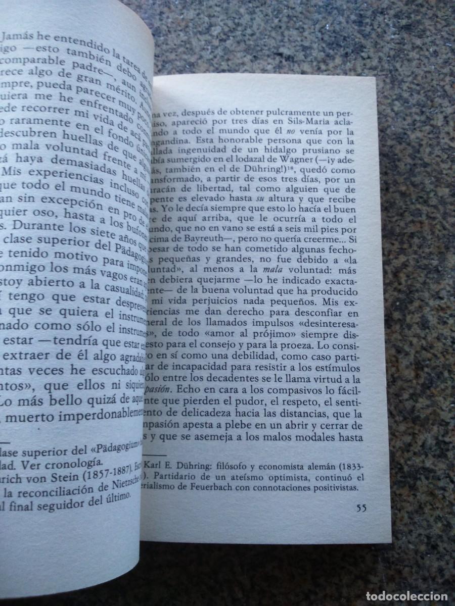 Libros de segunda mano: ECCE HOMO -- NIETZSCHE -- - Foto 2