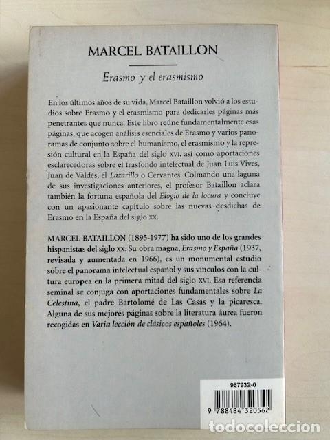 Libros de segunda mano: Marcelo Bataillon -Erasmo y el erasmismo- - Foto 2