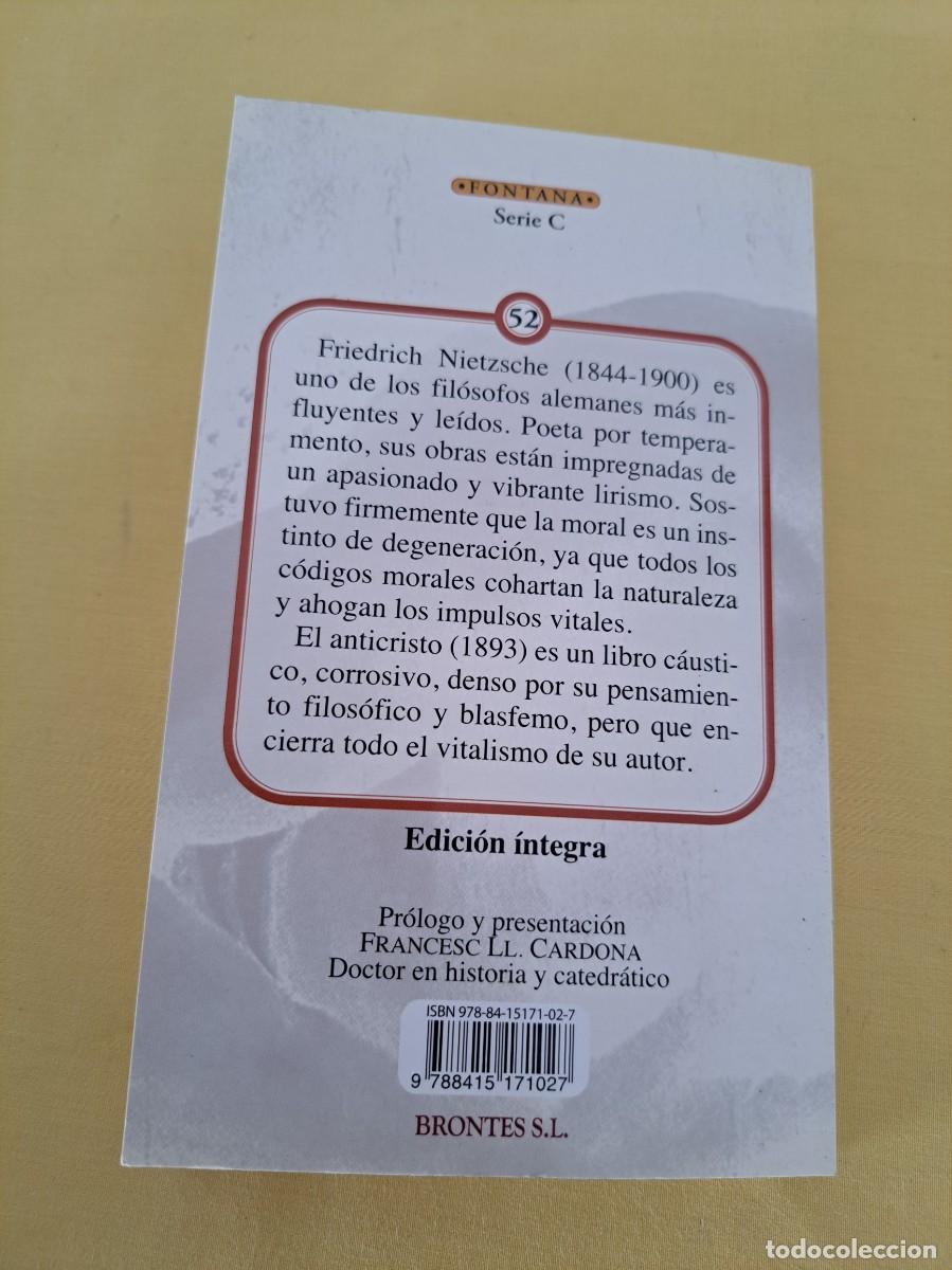 Libros de segunda mano: FRIEDRICH NIETZSCHE - EL ANTICRISTO - EDICIONES BRONTES 2012 - Foto 4
