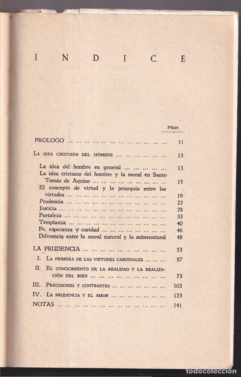 Libros de segunda mano: JOSEF PIEPER: LA PRUDENCIA. RIALP, 1957 - Foto 2
