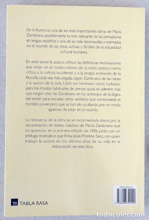 Libros de segunda mano: De la aurora. - ZAMBRANO, Mar&iacute;a.- - Foto 2