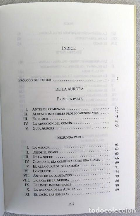 Libros de segunda mano: De la aurora. - ZAMBRANO, Mar&iacute;a.- - Foto 4