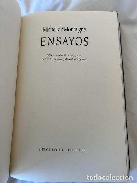 Libros de segunda mano: Ensayos -Michel de Montaigne- - Foto 2