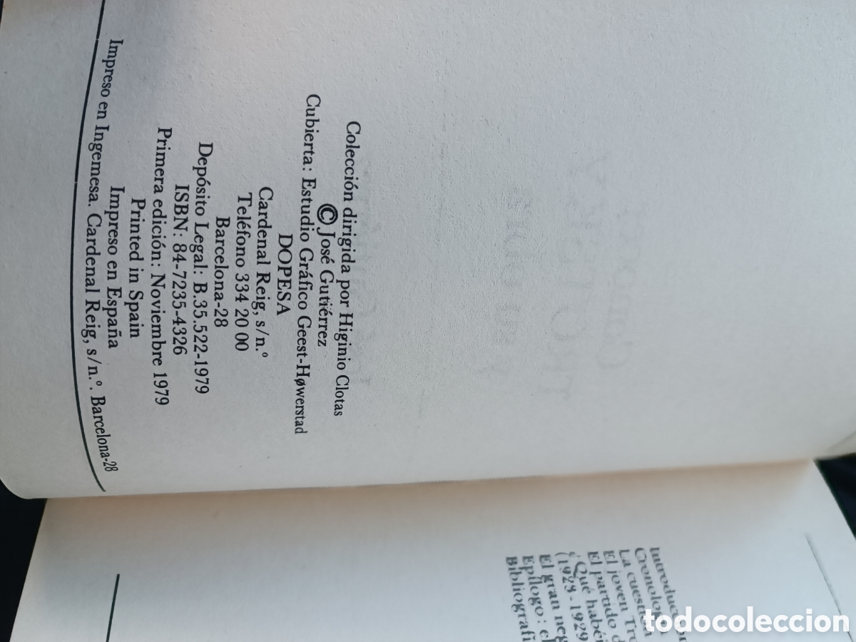 Libros de segunda mano: JOS&Eacute; GUTIERREZ -CONOCER TROTSKY Y SU OBRA - DOPESA 2 - 1979 - Foto 4