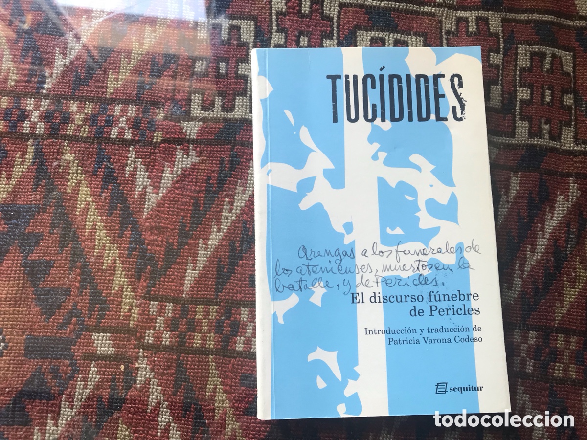 Libros de segunda mano: Tuc&iacute;dides. El discurso f&uacute;nebre de Pericles. Sequitur - Foto 1