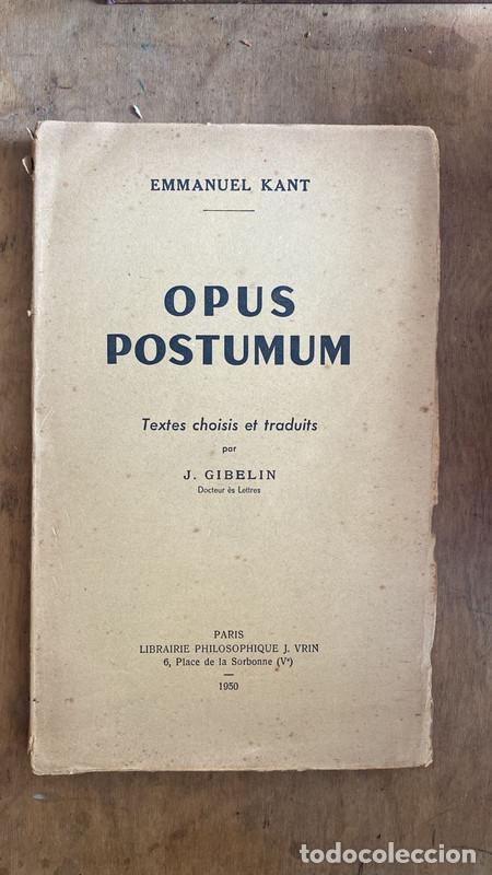 Libros de segunda mano: Opus postumum - Kant Emmanuel - Foto 1