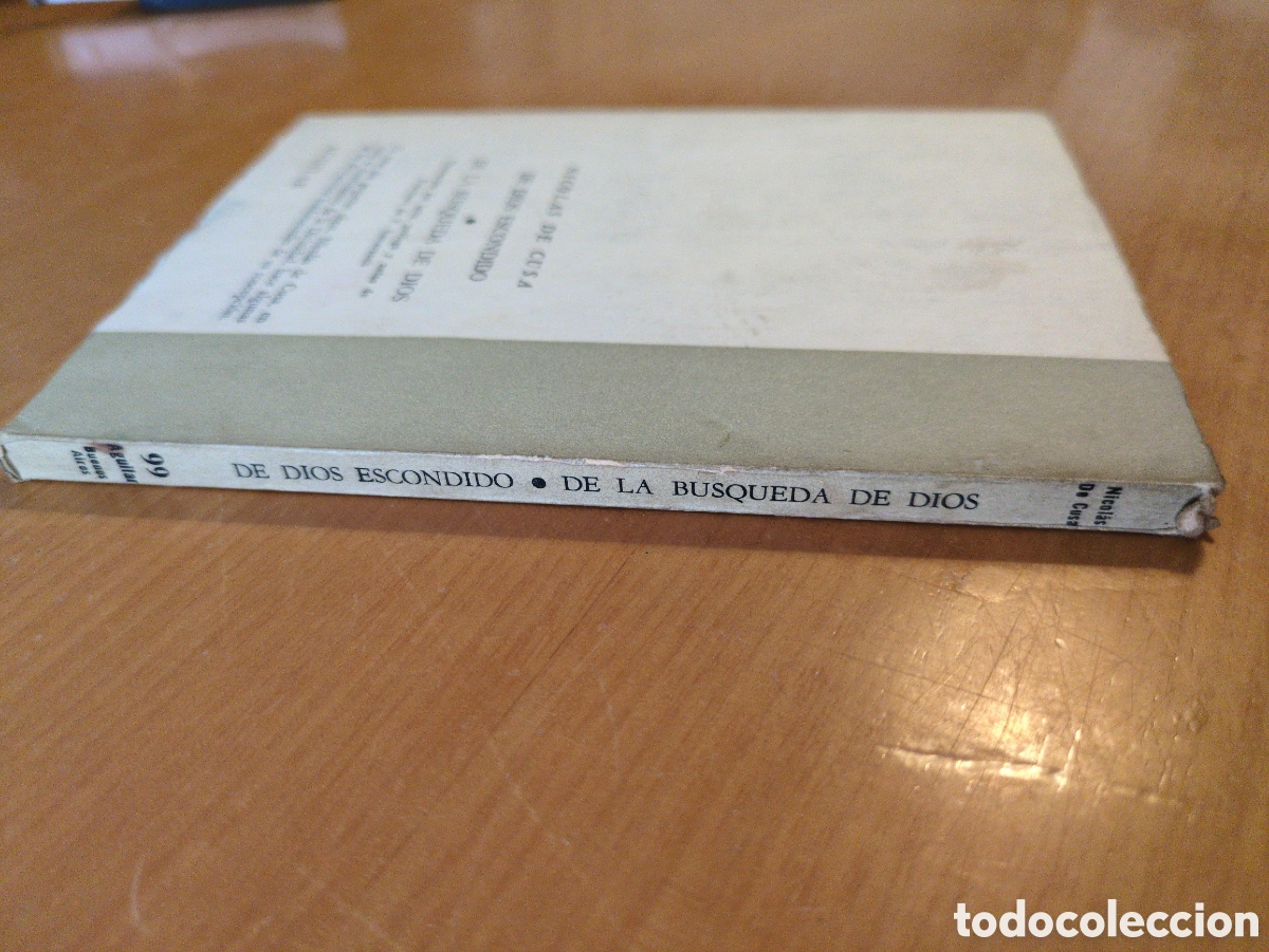 Libros de segunda mano: De Dios escondido. De la b&uacute;squeda de Dios. Nicol&aacute;s de Cusa - Foto 3