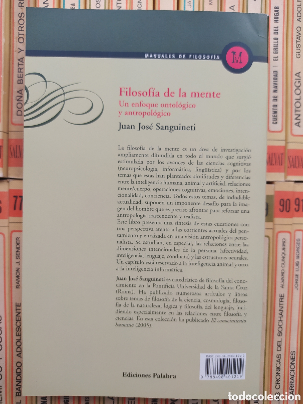 Libros de segunda mano: Filosof&iacute;a de la mente. JJ Sanguineti - Foto 3