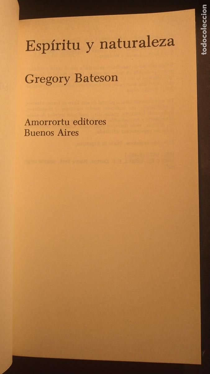 Libros de segunda mano: ESP&Iacute;RITU Y NATURALEZA - GREGORY BATESON - Foto 5