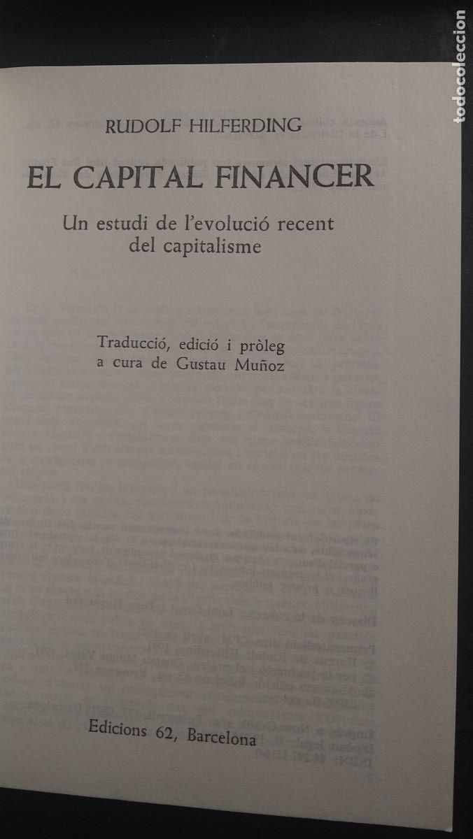 Libros de segunda mano: EL CAPITAL FINANCER - RUDOLF HILFERDING - Foto 4