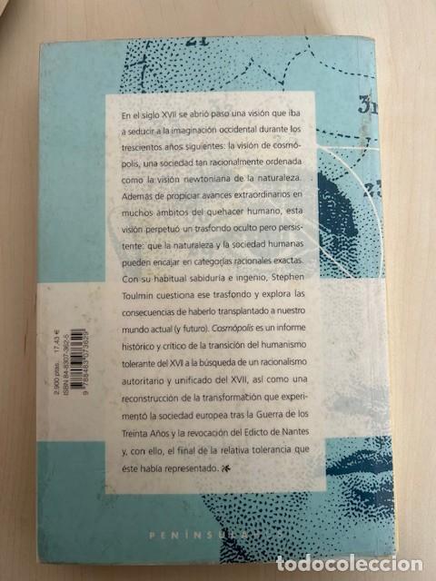 Libros de segunda mano: Cosm&oacute;polis -Stephen Toulmin- - Foto 2