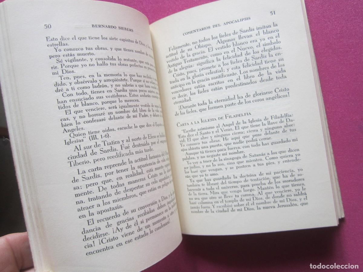Libros de segunda mano: COMENTARIOS DEL APOCALIPSIS BERNARDO SIEBERS P2 4 - Foto 4