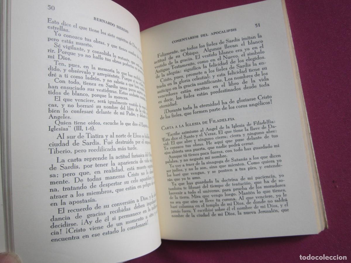 Libros de segunda mano: COMENTARIOS DEL APOCALIPSIS BERNARDO SIEBERS P2 4 - Foto 5