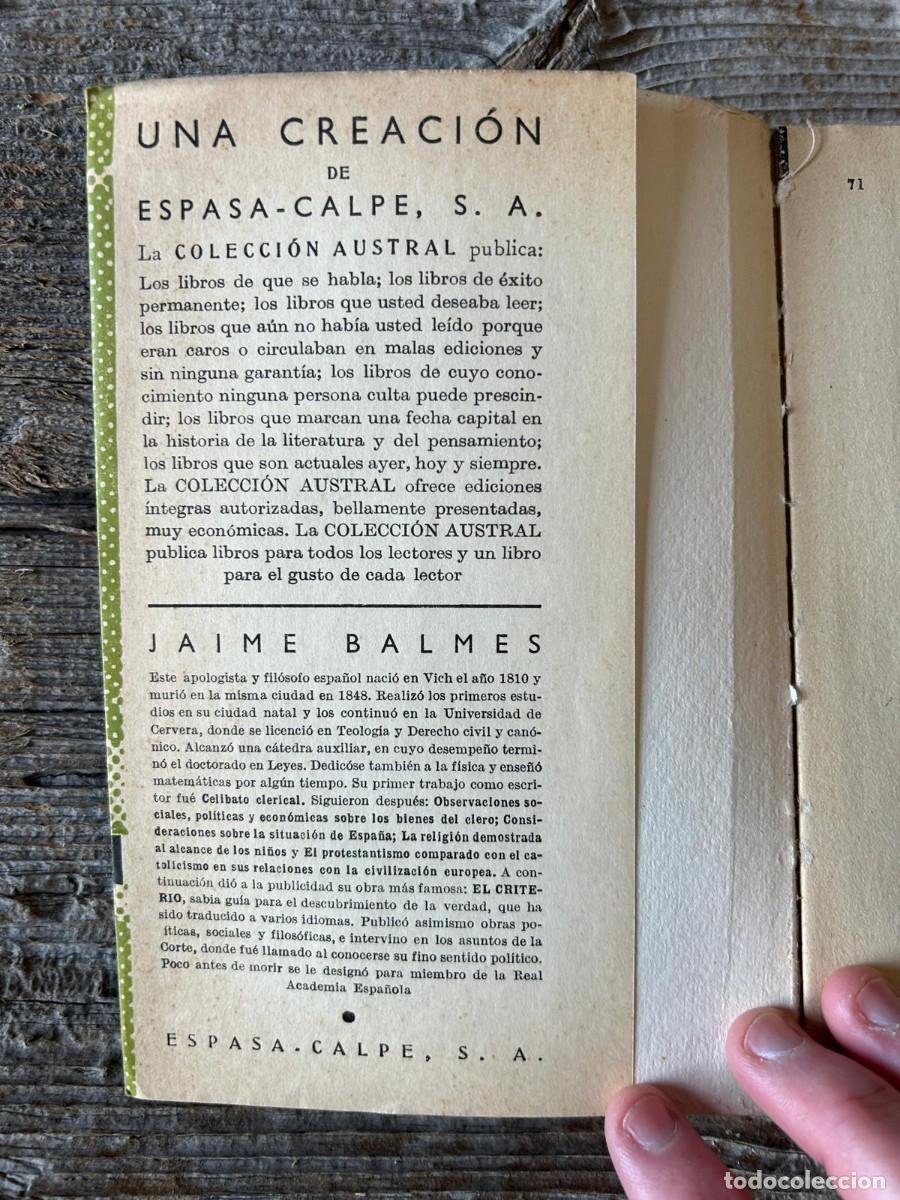 Libros de segunda mano: EL CRITERIO. JAIME BALMES - Foto 4