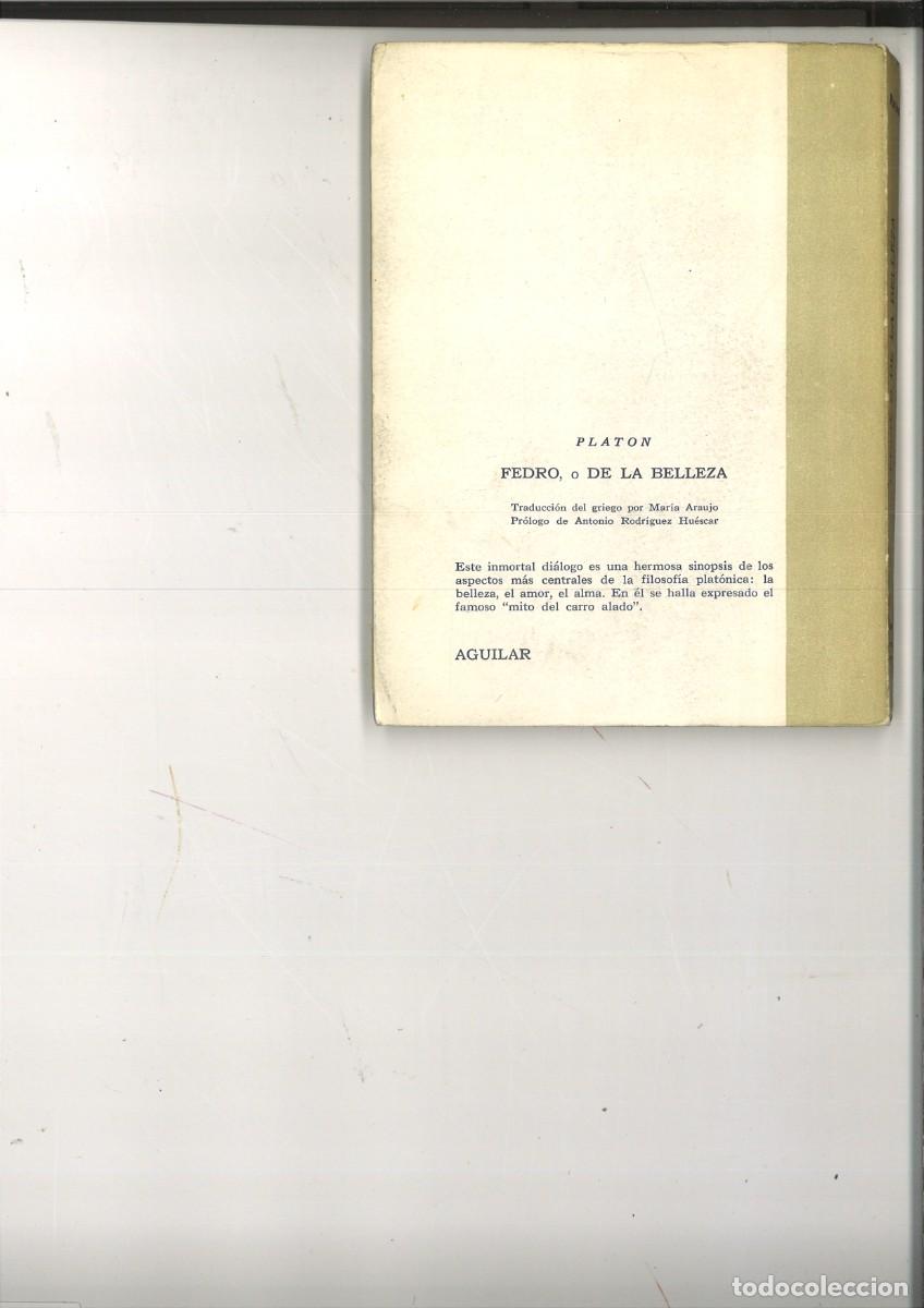 Libros de segunda mano: FEDRO, O DE LA BELLEZA. Plat&oacute;n - Foto 2