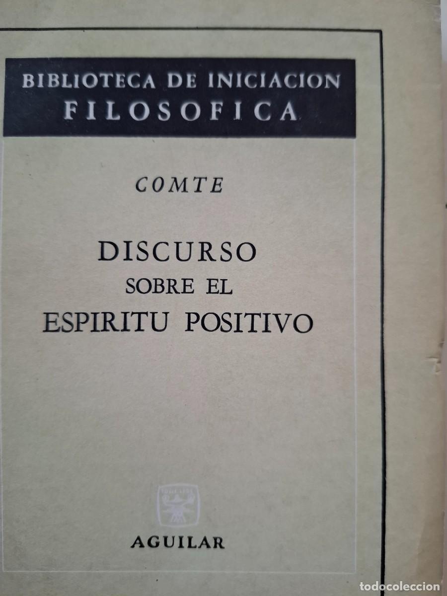 Libros de segunda mano: discurso sobre el esp&iacute;ritu positivo Augusto Compte - Foto 1
