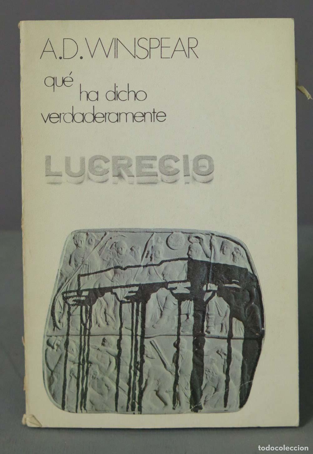 Libros de segunda mano: Qu&eacute; ha dicho verdaderamente Lucrecio - Foto 1