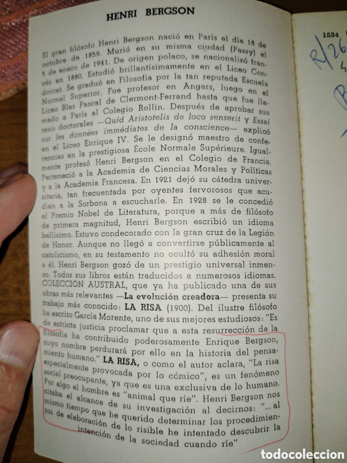 Libros de segunda mano: La risa. Henri Bergson. Austral - Foto 2