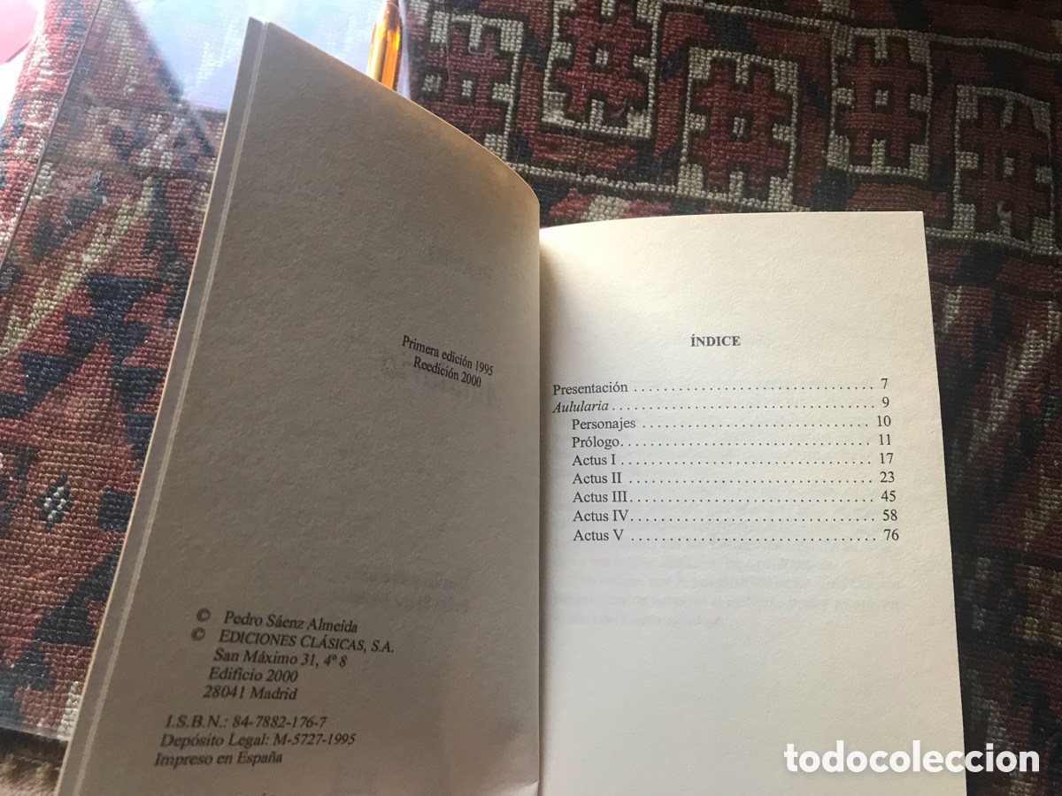 Libros de segunda mano: Aulularia. Plauto. Ediciones cl&aacute;sicas. - Foto 4