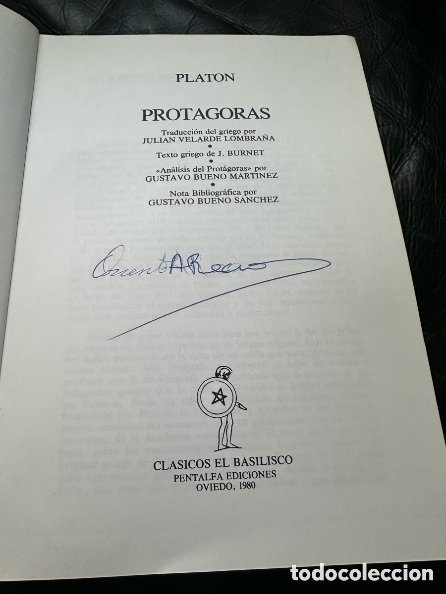 Libros de segunda mano: Plat&oacute;n Protagoras edici&oacute;n biling&uuml;e Pentalfa, ediciones - Foto 3