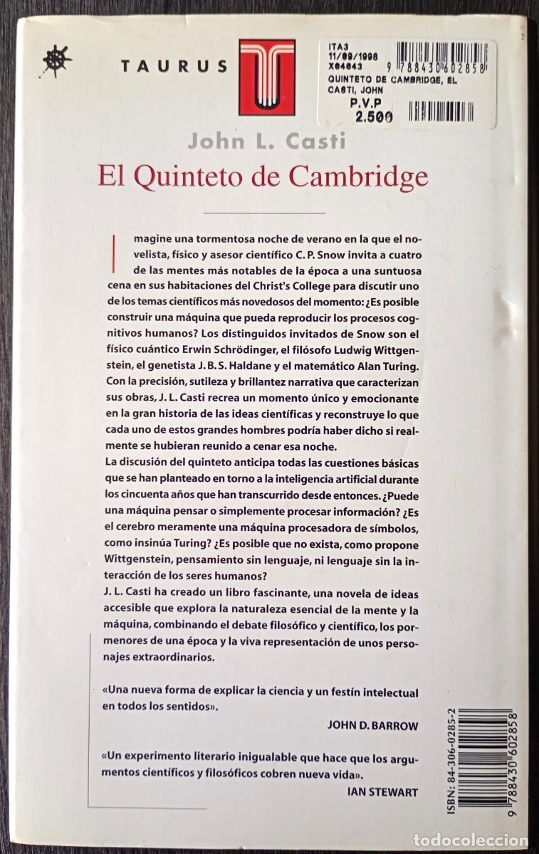 Libros de segunda mano: John L. Casti . El Quinteto de Cambridge - Foto 2
