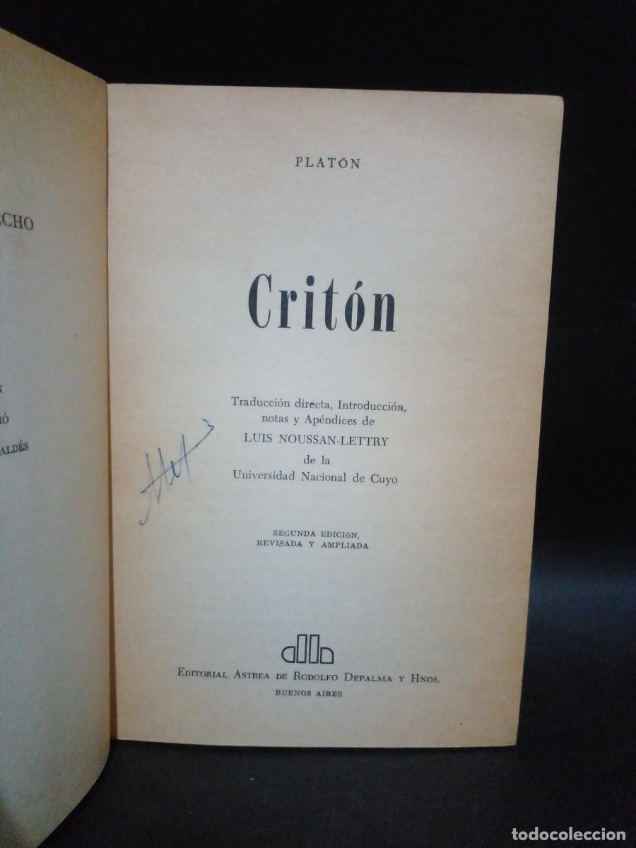 Libros de segunda mano: PLAT&Oacute;N - CRIT&Oacute;N - 1973 - Foto 2