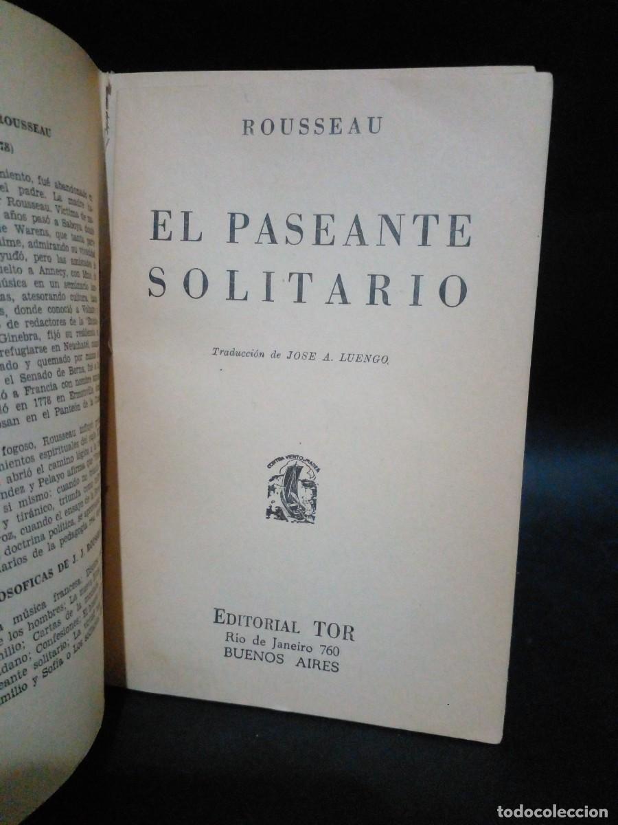 Libros de segunda mano: ROUSSEAU - EL PASANTE SOLITARIO - Foto 3