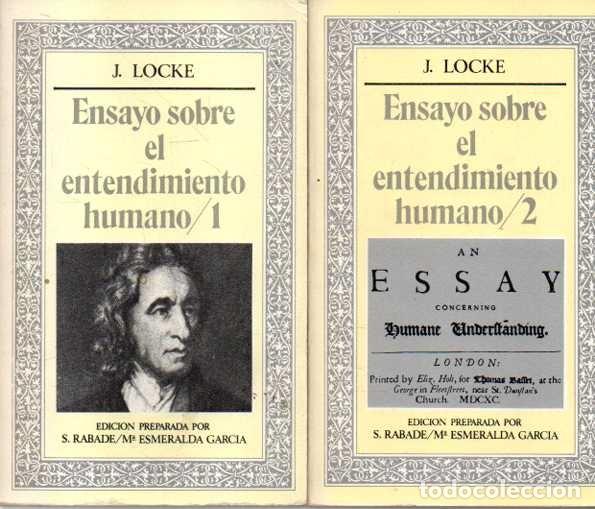 Second hand books: ENSAYO SOBRE EL ENTENDIMIENTO HUMANO. 1 Y 2. - LOCKE, J.