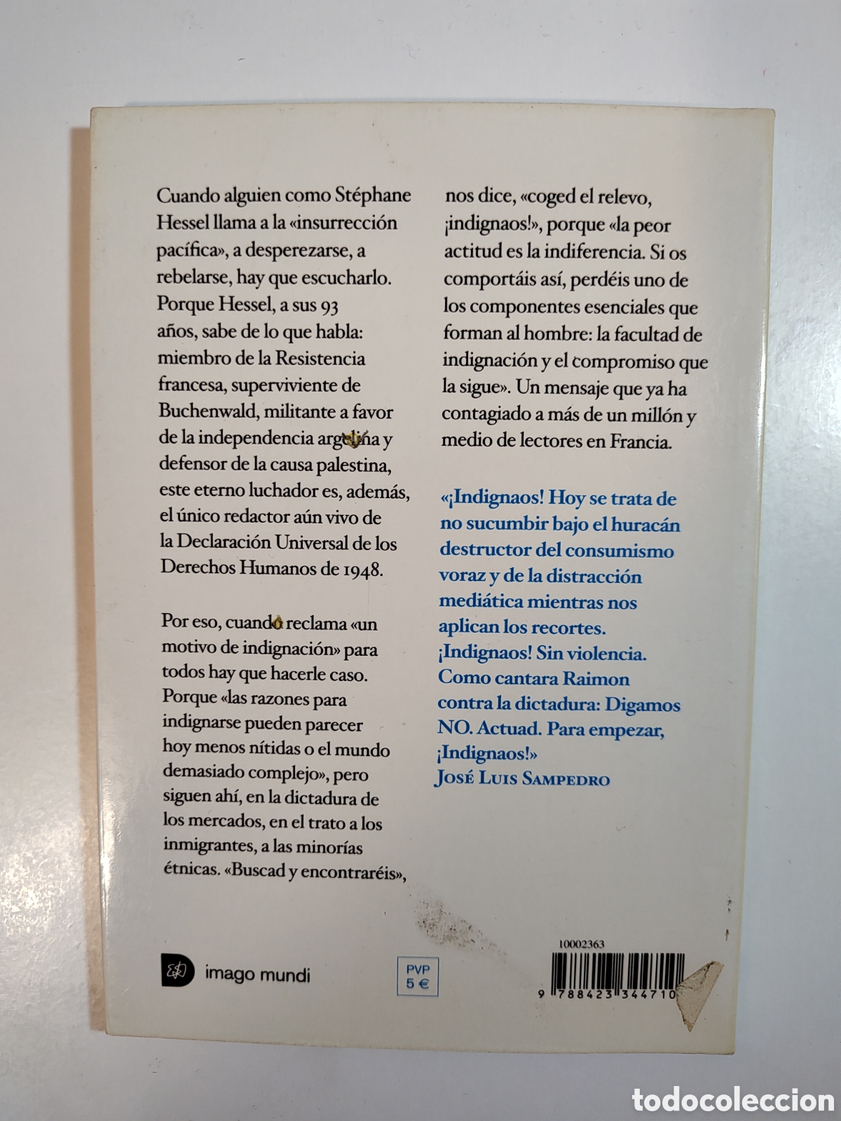 Libros de segunda mano: &iexcl;Indignaos! - Stephane Hessel - Foto 2