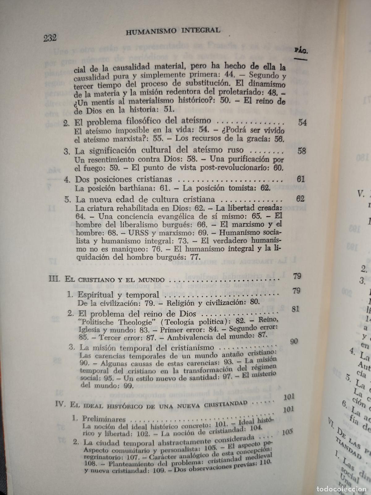 Libros de segunda mano: HUMANISMO INTEGRAL. JACQUES MARITAIN. - Foto 5